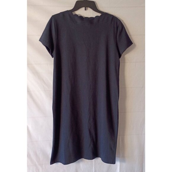 Pappagallo Women's Navy Blue Scallop Neck T-Shirt Dress Size M NWT $99 - Picture 4 of 6